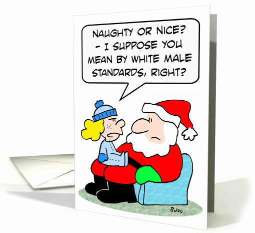 Naughty or Nice? Merry FEMINIST Christmas card (842356)