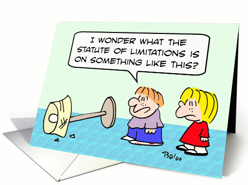 Kids break lamp, wonder about statute of limitations. card (870596)