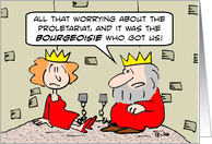 Bourgeoisie arrested king and queen. card
