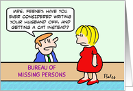 Bureau of missing persons recommends cat card