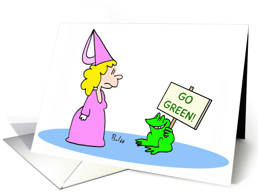 Frog tells princess to Go Green! card (885885)