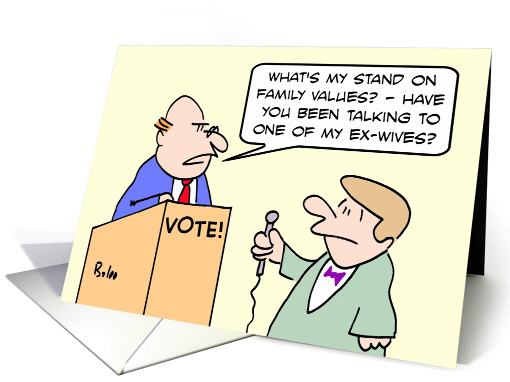 Politician accuses reporter of talking to ex-wives card (910459)