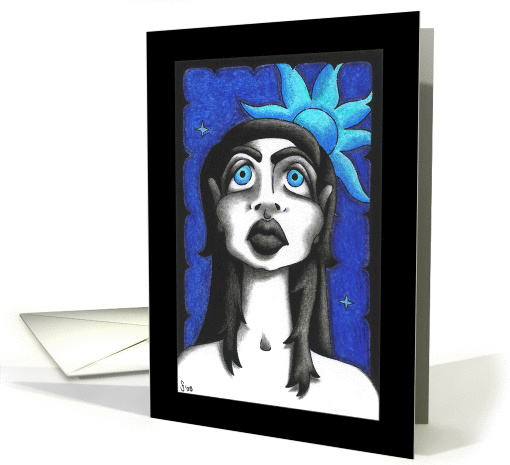 Girl in Blue card (209678)