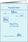 Happy National Doctors’ Day Prescription card