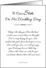 To Our Son on His Wedding Day - Black and White#2 card