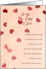 To the One I Love Valentine card