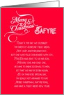 Merry Christmas Safyre! card