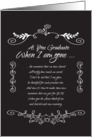 As You Graduate...When I’m Gone card