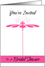 Pink Umbrella Bridal Shower Invitation card