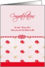 Bride-To-Be Fill In The Blanks Congratulations card