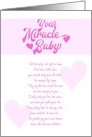 Your Miracle Baby Girl - Preemie Milestone card