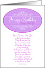 Daddy’s Little Girl Birthday Card to Daughter from Dad card