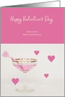 Happy Valentine’s Day Pink Champagne card