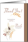 Thank You for Showing You Care card
