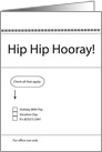 Hip Hip Hooray for Boss’s Day card