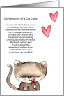 Confessions of a Cat Lady Birthday card