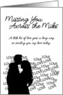 Missing You Across the Miles Silhouette Couple card