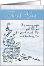 Blue Floral Thank You All Occasion card