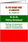 Merry Christmas Work Wife! card