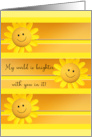 My World Is Brighter With You In It card