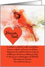 Heaven Sent Cardinal Memorial, Sympathy card