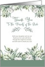 Thank You Parents of the Bride From Parents of Groom card