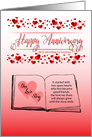 Our Love Story Happy Anniversary card