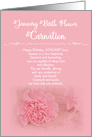 January Birthday Flower Carnation card