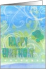 Happy Birthday Swirls card