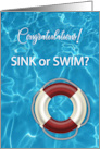 Learning How to Swim Congratulations card