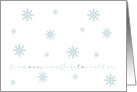 From One Snowflake to Another Blank Note card