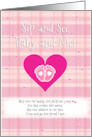 Sip and See Baby Shower for Girl card