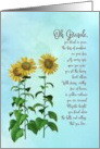 Oh Girasole Sunflower Poem Blank Inside card