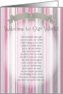 Girl Birth Announcement card