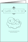 New Baby Boy Congratulations card