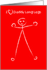 Happy Father’s Day Dad Daddy Long Legs Child’s Drawing card