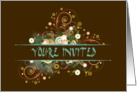 You’re Invited, Invite with Swirls card