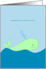 Birthday Boy Whale card