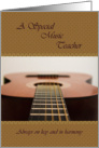 Music Teacher Thank You with Guitar card