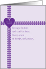 You’re In My Thoughts And Prayers Purple Heart card