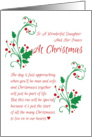 Merry Christmas Holly For Daughter and Her Fiance card