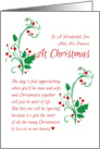 Merry Christmas Holly For Son and His Fiancee card