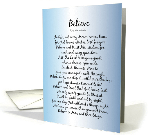 Believe - Encouragement card (1067103)