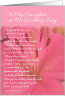 To My Daughter on Her Wedding Day - Pink Lily card