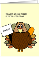 Thanksgiving Turkey Humor - Go Vegan card