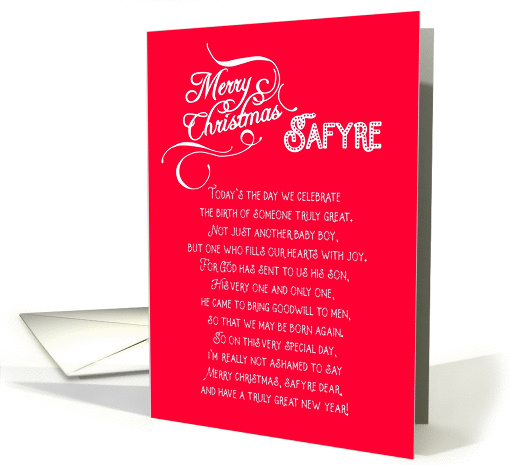 Merry Christmas Safyre! card (1413386)