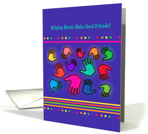 Helping Hands Thank You For Friend card (1419578)