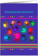 Helping Hands Thank You For Friend card
