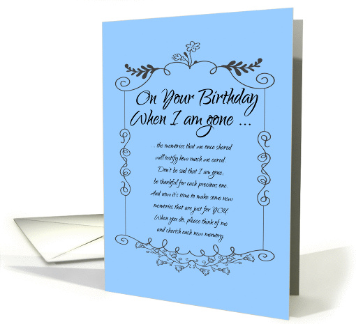 On Your Birthday ...When I'm Gone card (1423996)