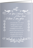 As You Celebrate A New Year ...When I’m Gone card